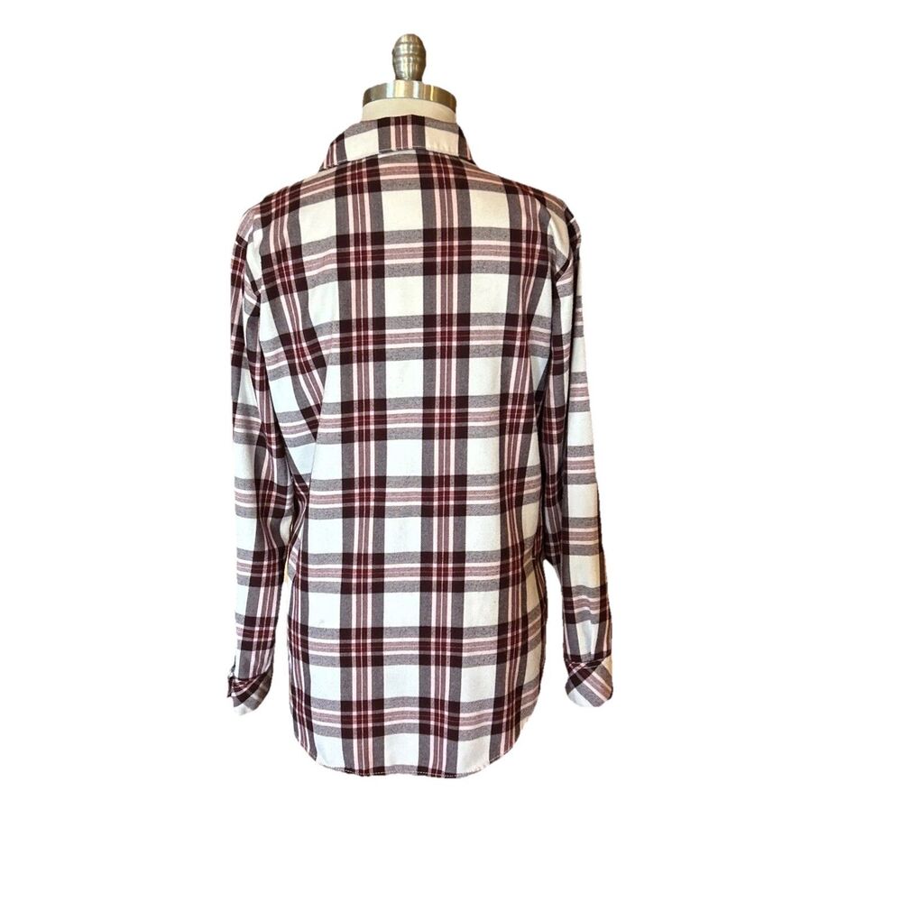 Sanctuary Plaid Lightweight Flannel Shirt Button Up Sz Small Cozy Cabincore Fall - Picture 5 of 11